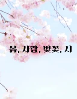 『봄, 사랑, 벚꽃, 시』